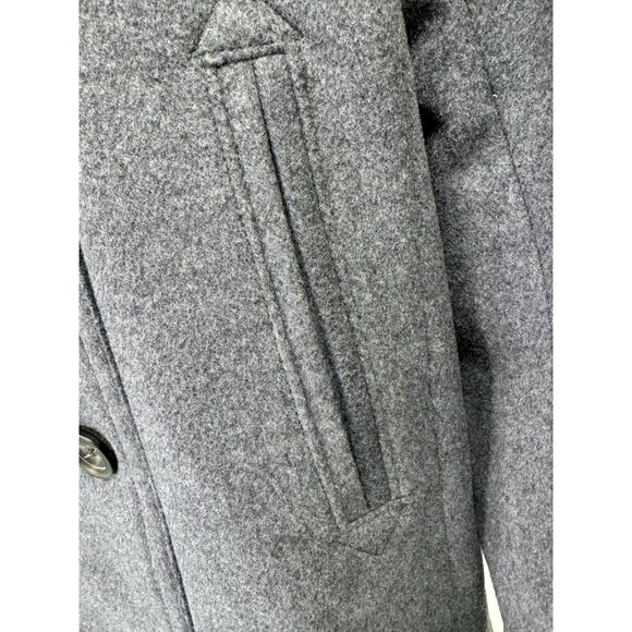 GAP Double Breasted Pea Coat Womens Large L Wool Peacoat  Jacket Overcoat Y2K - Picture 10 of 12